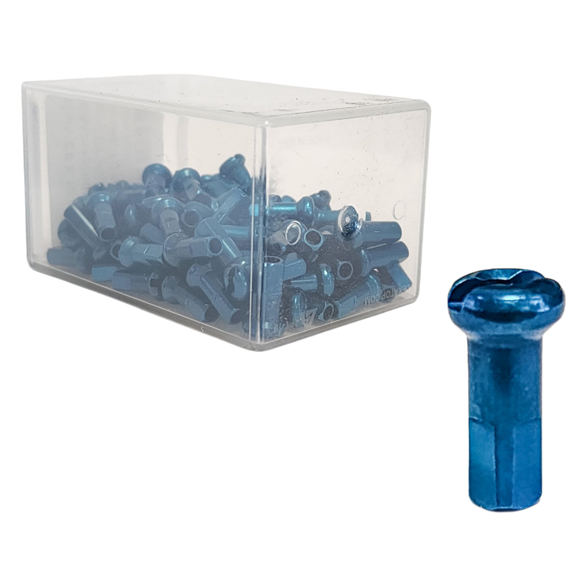 DT Swiss Standard Spoke Nipples - Aluminum, 2.0 x 12mm, Blue, Box of 100 1