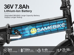 SAMEBIKE YINYU14 250W Compact Folding E-Bike-55+Nm Daily Commuting All Terrain E-Bike