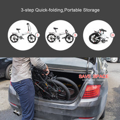 SAMEBIKE 20LVXD30-II 250W Folding Electric Bike-Fast, convenient, lightweight, multifunctional