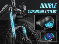 SAMEBIKE LOTDM200-II Fat Tire Electric Mountain Bike-70+Nm Powerful E-Bike With Smart NFC Key