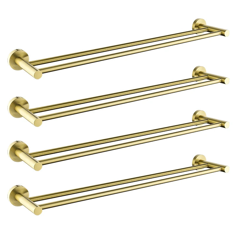 Vibrant Moderne Brushed Gold Towel Racks Fashion Gold