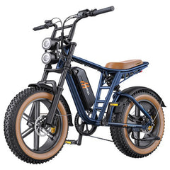 HILLMILES MileZoom 1 Bicicleta Eléctrica de Montaña Retro de 20" Motor 250W Batería 52V 15.6Ah