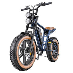 HILLMILES MileZoom 1 Bicicleta Eléctrica de Montaña Retro de 20" Motor 250W Batería 52V 15.6Ah