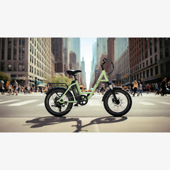 LUCKEEP C27 20" Step-Thru Cargo Electric Bike 750W(1200W Peak) Motor 48V 13Ah Battery