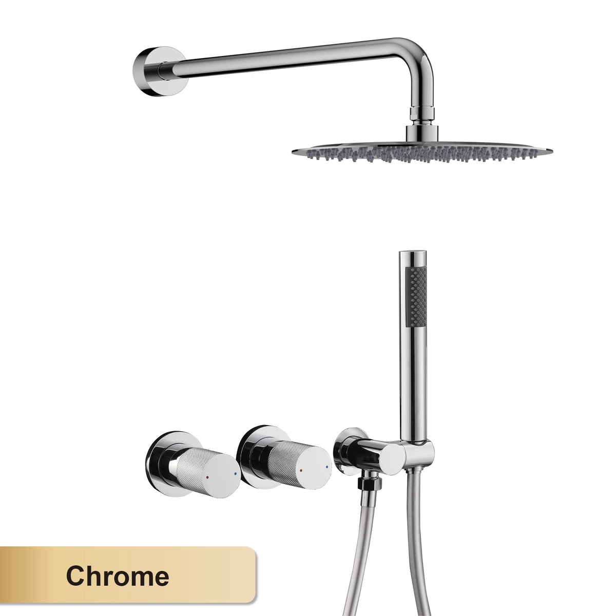 Luxury Bathroom Brass Gun Grey Wall-Mounted Shower System