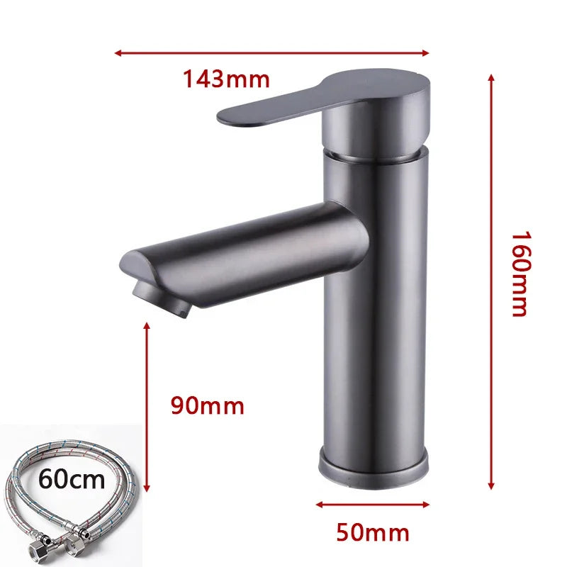 Bathroom Sink Faucet 304 Stainless Steel Cold Water