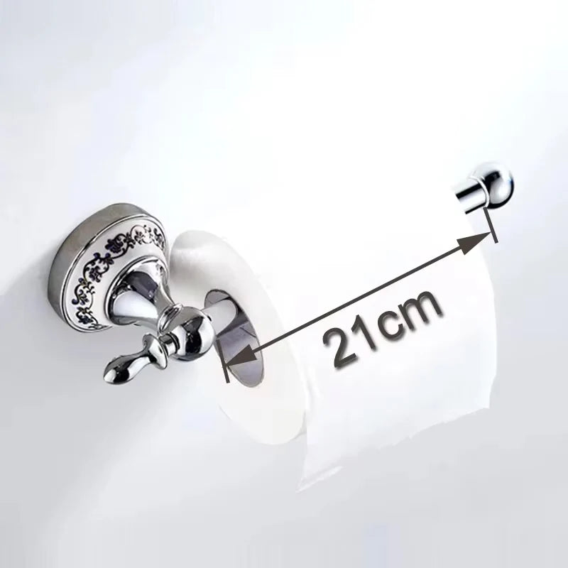 Stainless Steel Ceramic Bathroom Robe Hook Paper Holder