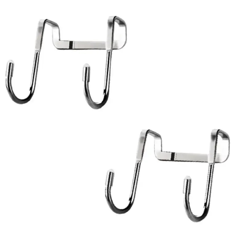 2pcs Over Door Hooks Stainless Steel Door Hangers