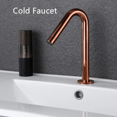Tuqiu Smart Touch Bathrooomfaucet Gold Automatic Sensor Basin