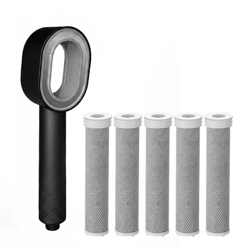 Luxury Filter Shower Head High Output Carbon Fiber