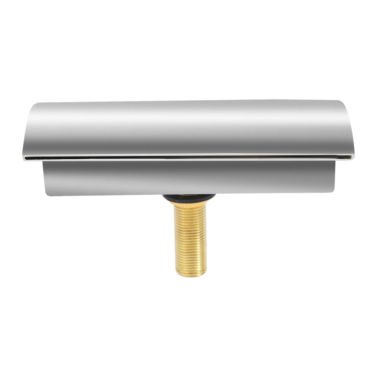 Silver Modern Bathroom Waterfall Faucet Wide Spout Anti-Splash