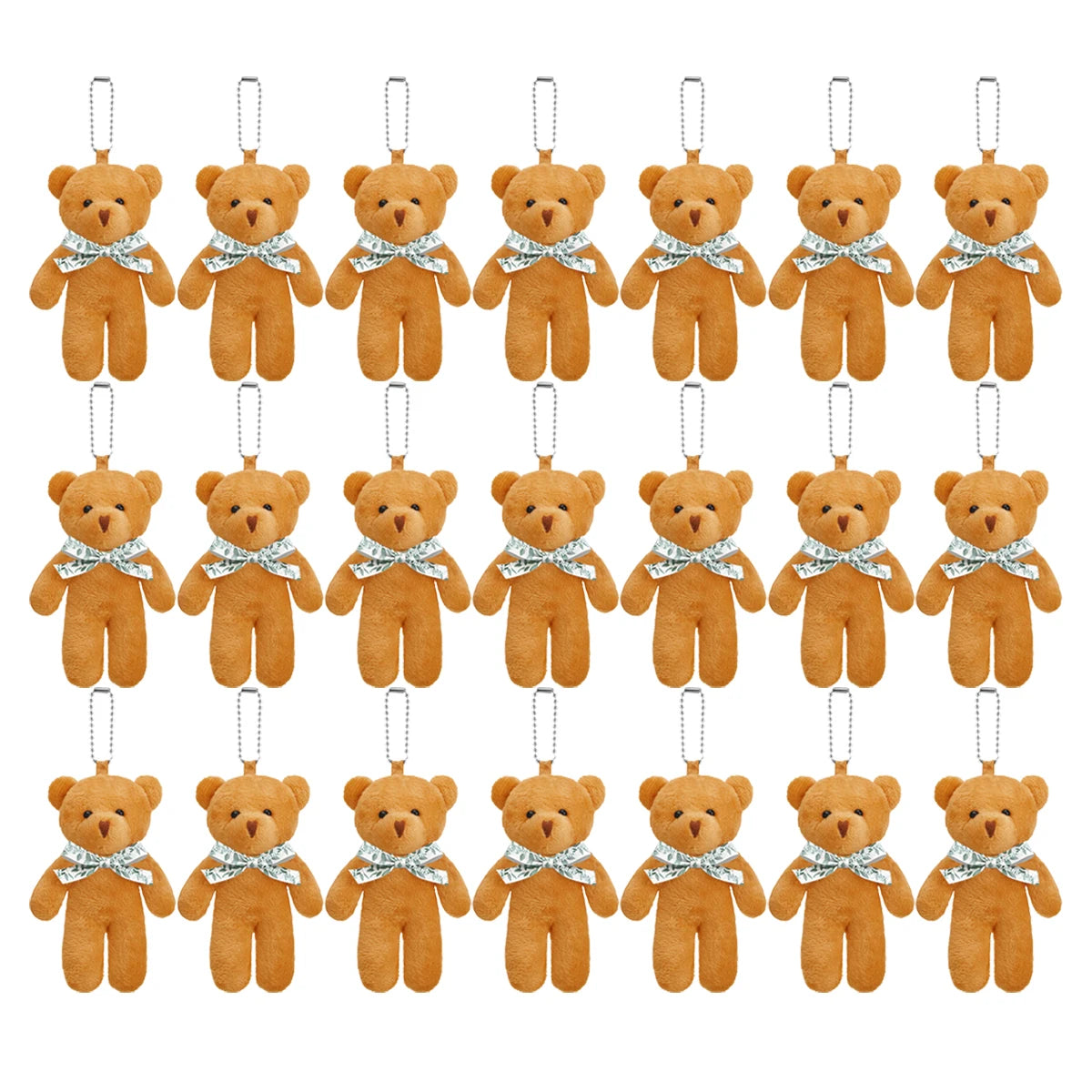 18-120pcs Mini Teddy Bears Bulk Keychain Small Bears