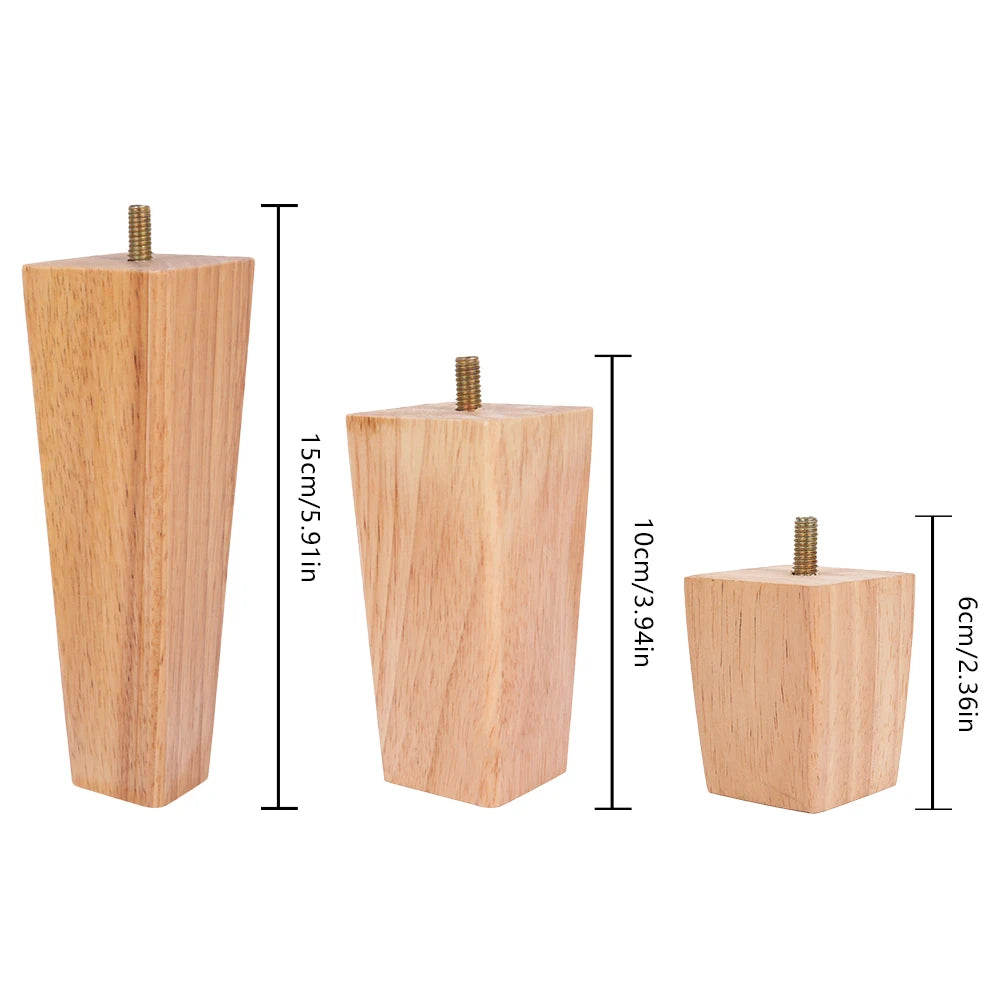 4pcs Solid Wood Furniture Legs Square Sofa Table
