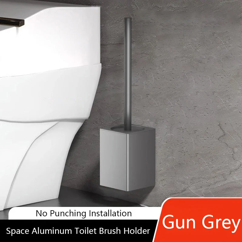 Bathroom Toilet Brush Holder Wall Mounted Cleaning No