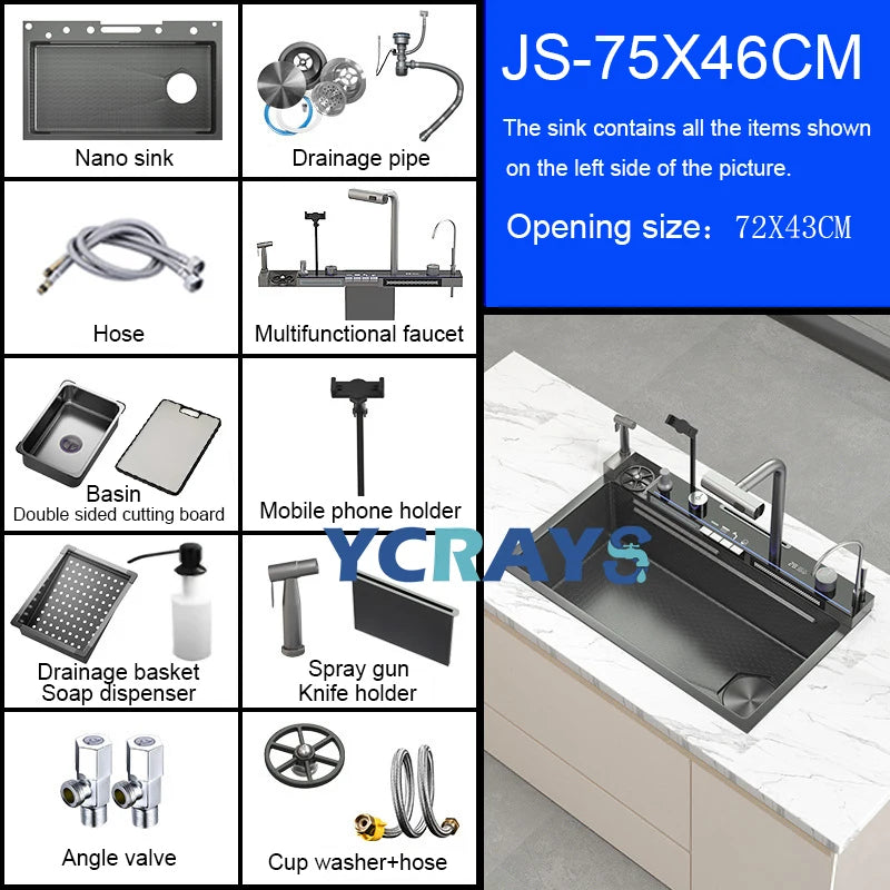 Nano Sink Phone Knife Holder High Pressure Sprayer