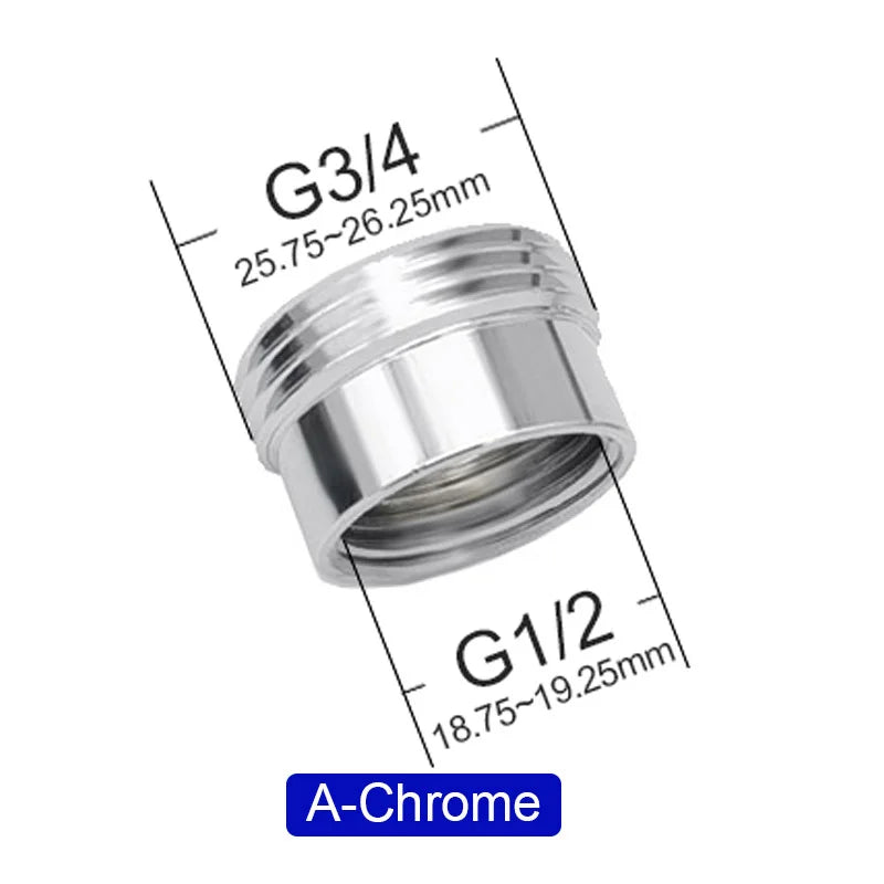 Wasourlf Bathroom Pipe Hose Adapter 1/2 3/4 Inch