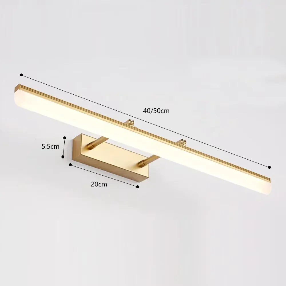 Retractable Bathroom Mirror Front Wall Light Dressing Table