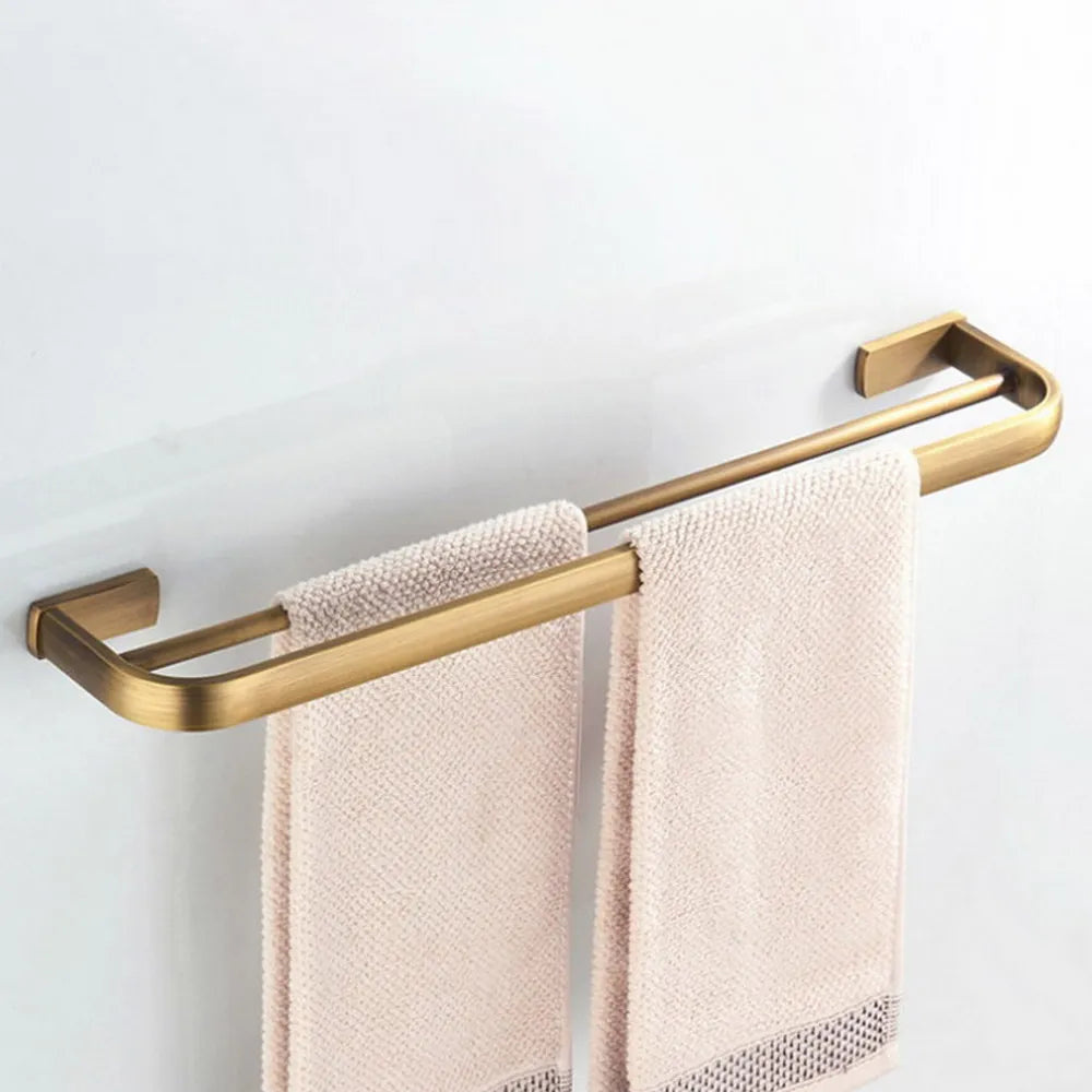 Antique Brass Square Bathroom Bath Hardware Wall Mounted