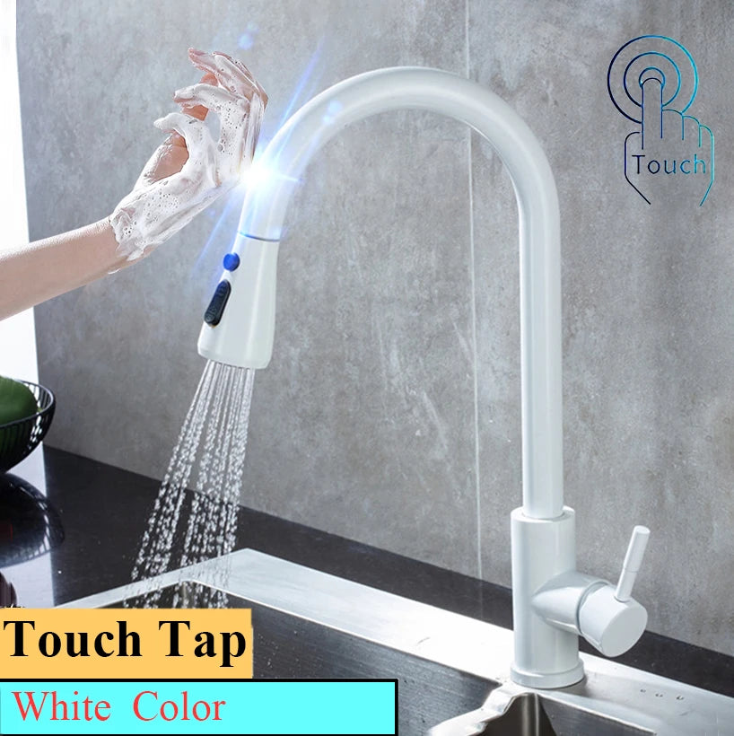 Smart Touch Sink Faucets Stainless Steel Pull Out