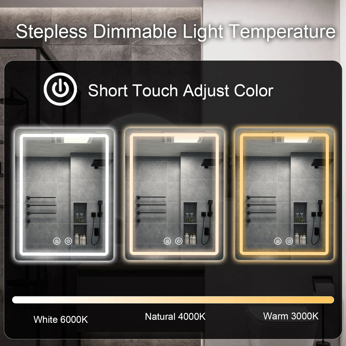 16 24 Inch Led Bathroom Mirror Vanity Mirrors