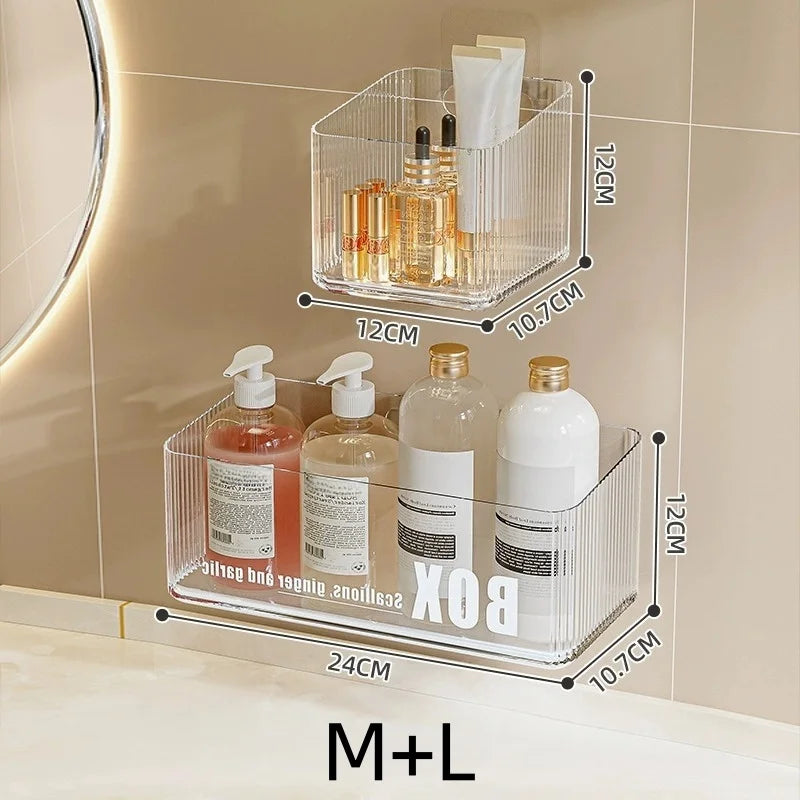Shower Shelves Adhesive Clear Acrylic Bathroom Shower Caddy