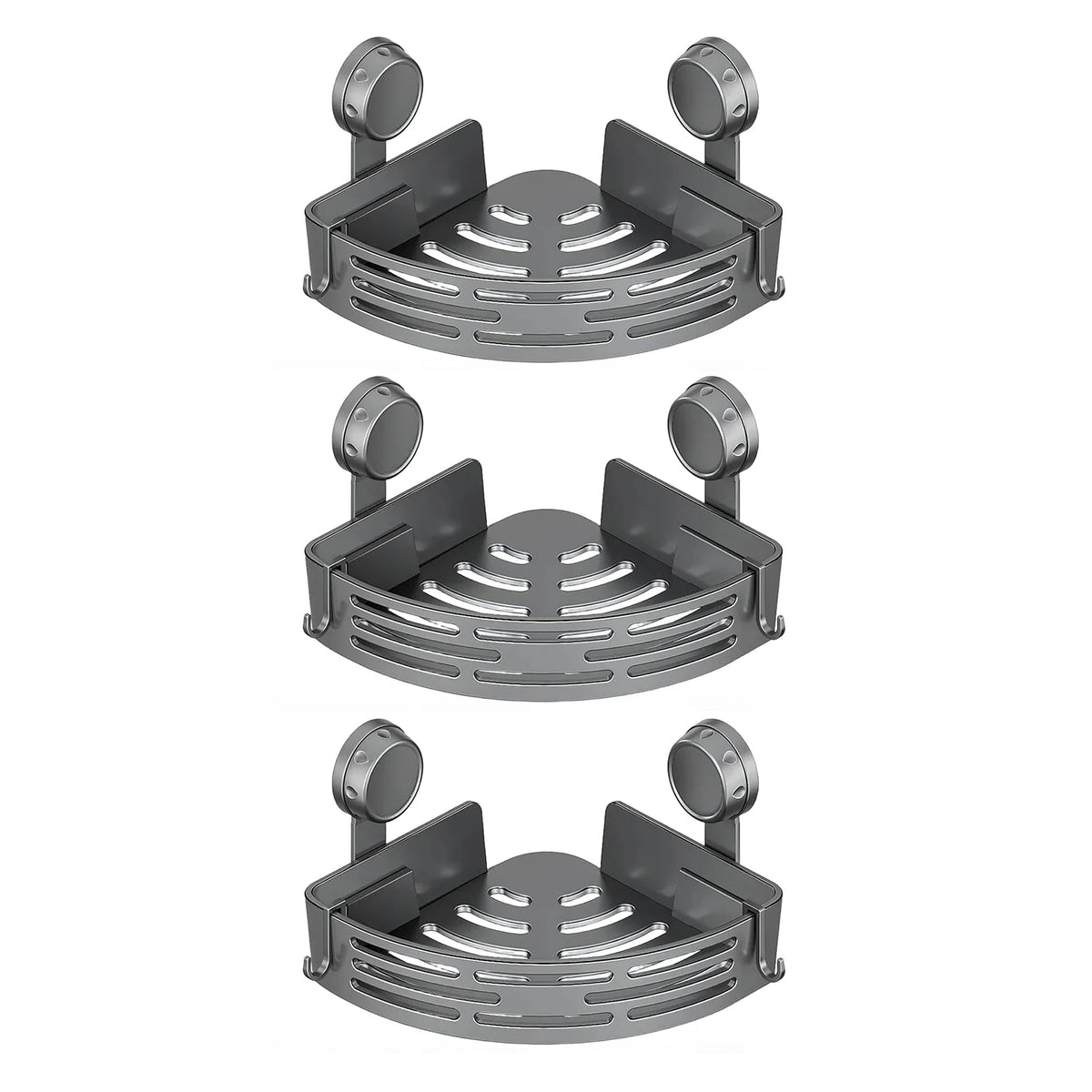 Suction Cup Triangle Corner Shower Caddy Hooks No