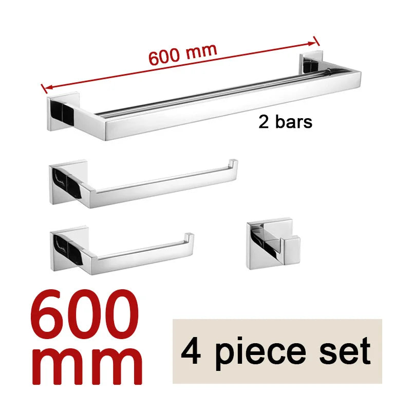Stainless Steel Bathroom Hardware Mirror Chrome Polished Towel