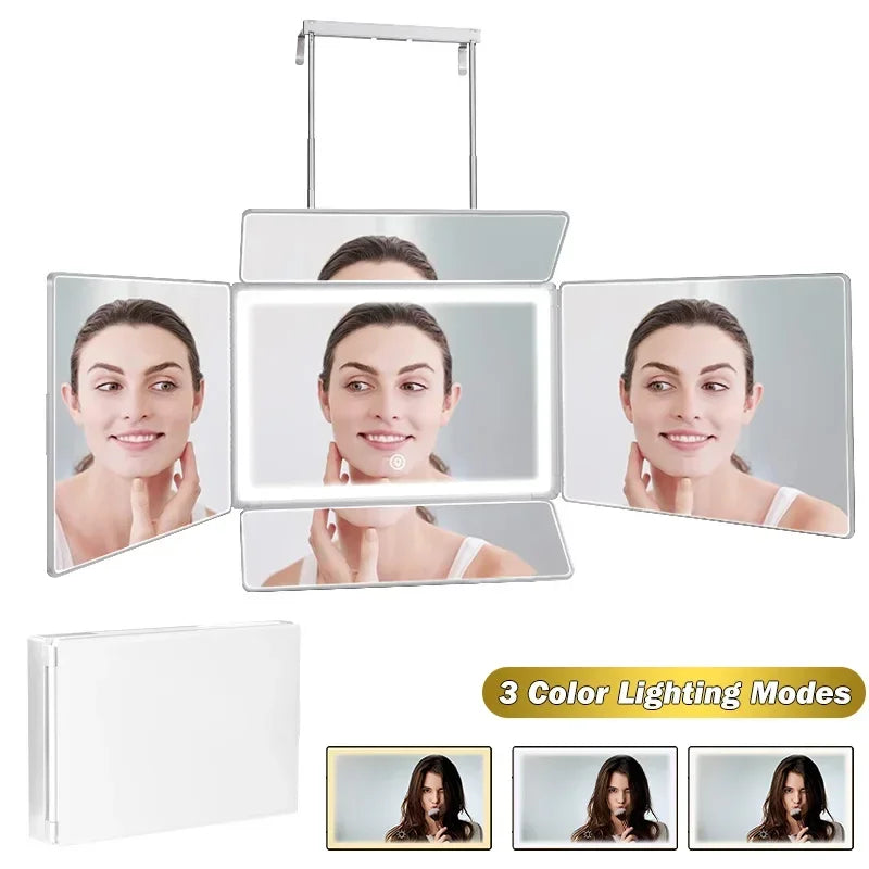 Way Mirror Hair Cutting Led Light 360 Barber