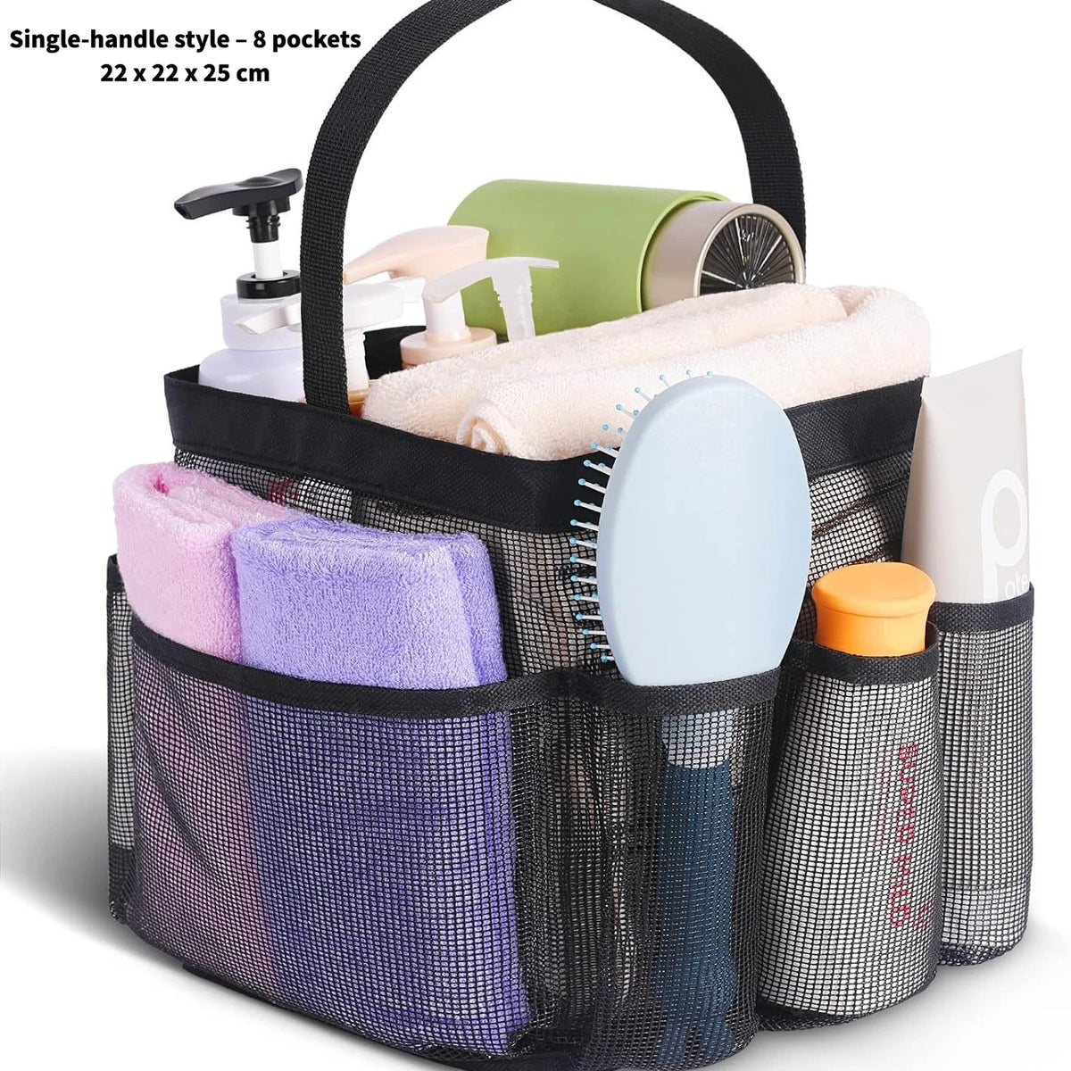 Mesh Shower Caddy Bag Drawstring Bathroom Organizer College