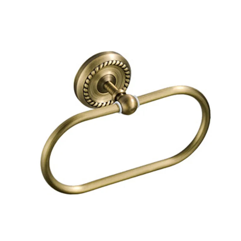 Solid Brass Bathroom Robe Hook Paper Holder Towel
