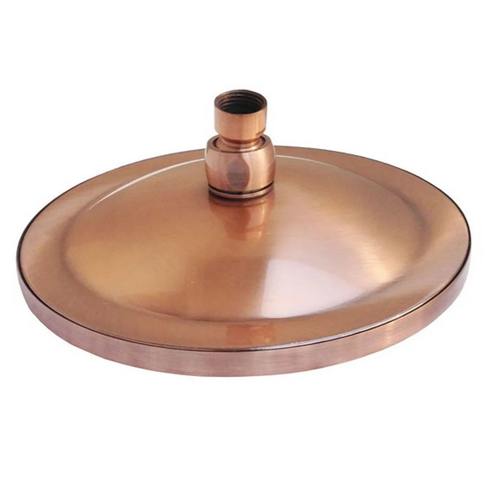Inch Round Antique Red Copper Bathroom Rain Shower