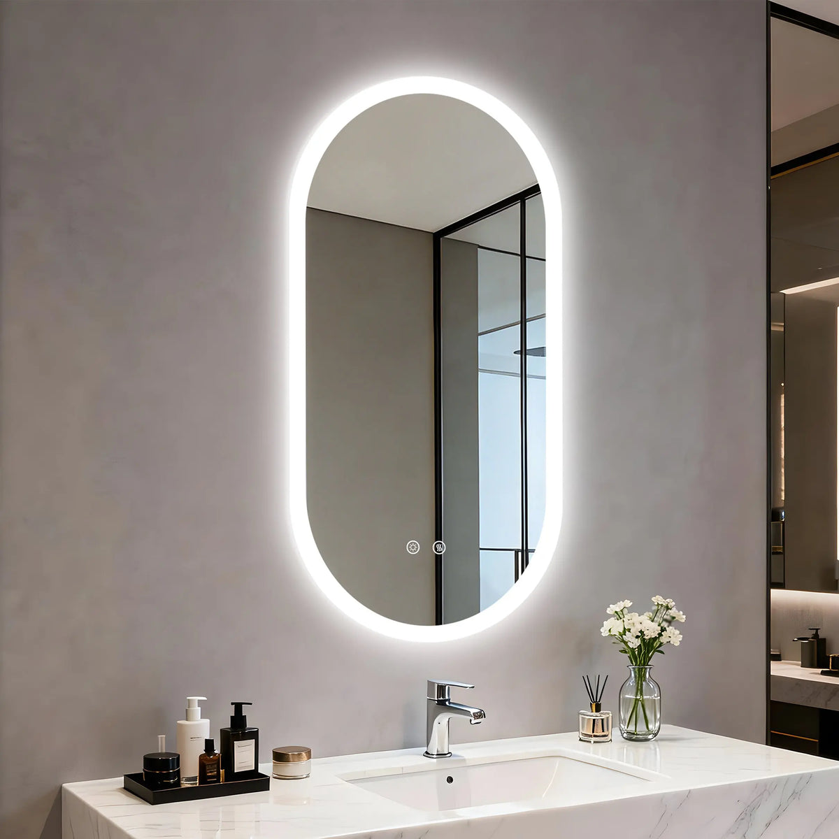 Led Bathroom Mirror Smart Anti-Fog Dimmable Led Lighted