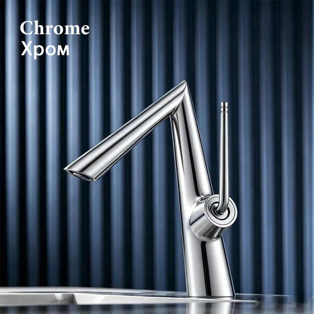 Solid Brass Basin Faucet Deck Mounted Bathroom Faucet