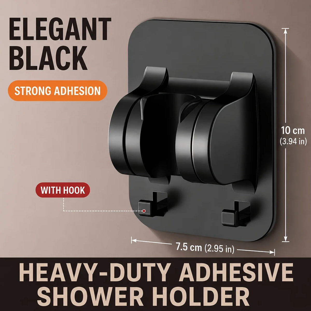 Adjustable Suction Cup Shower Caddy Bathroom Wall-Mounted