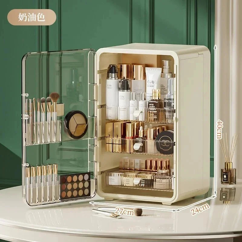 Large Clear Makeup Organizer Dustproof Design Cosmetic Storage