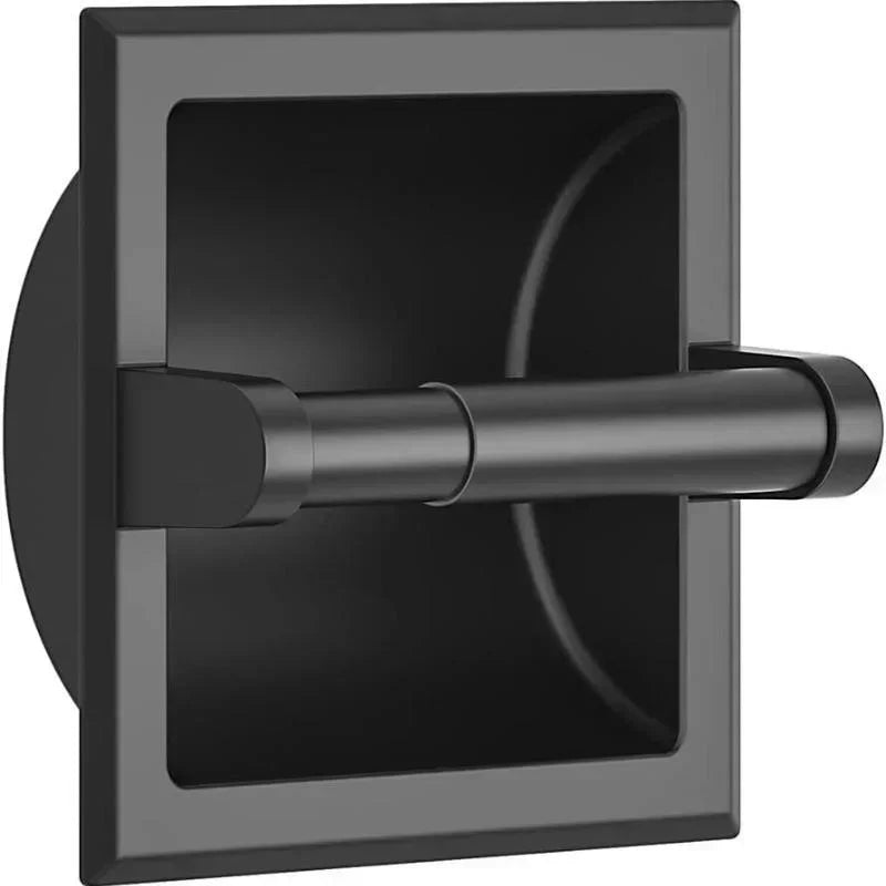 Black Metal Toilet Paper Holder Recessed Toilet Paper