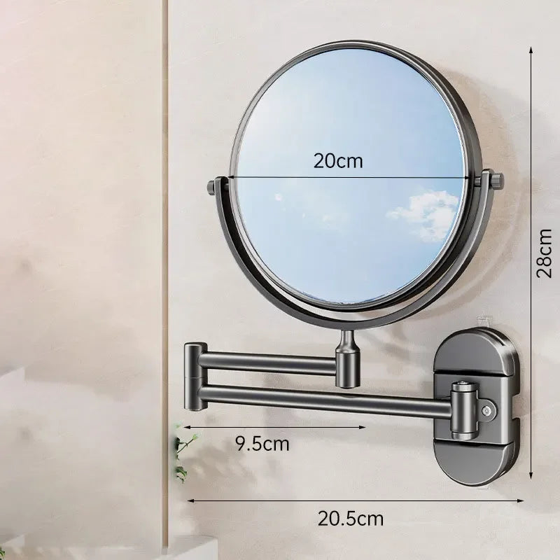 Rotatable Led Light Suction Cup Makeup Wall Mirror