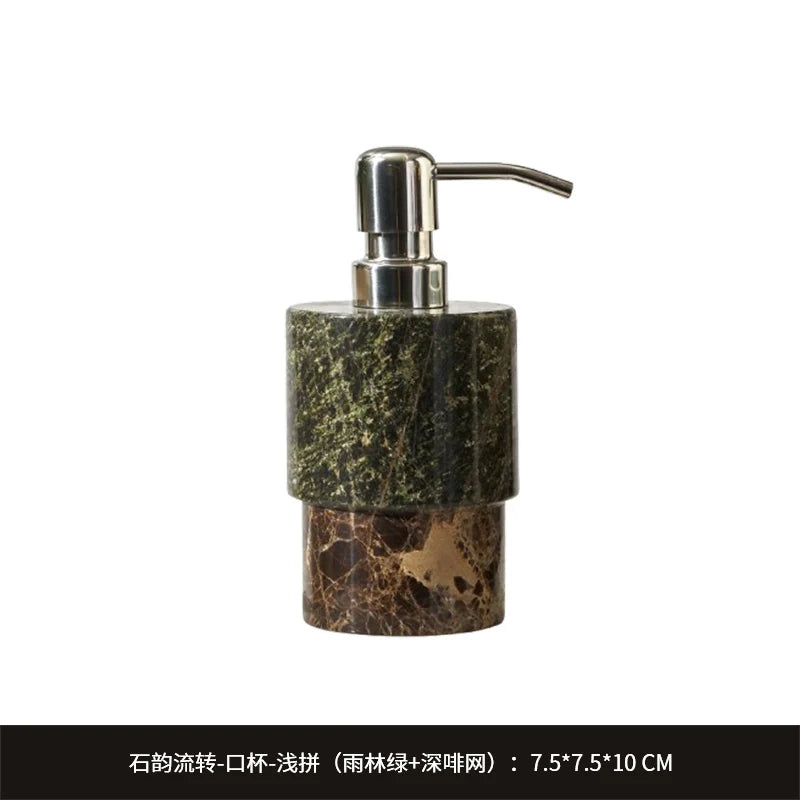 Nordic Color-Blocked Marble Lotion Bottle Aromatherapy Tray