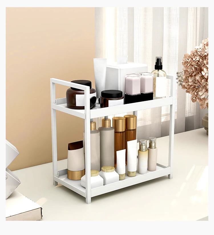 Tier Desktop Storage Rack Cosmetics Desk Office Stationery