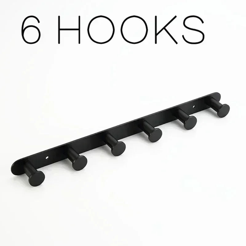 Brushed Gold/White/Matte Black Stainless Steel Hooks Bathroom