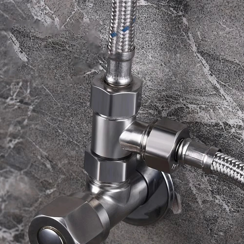 G1/2 Way T-Adapter Bathroom Shower Faucet Water Spliter