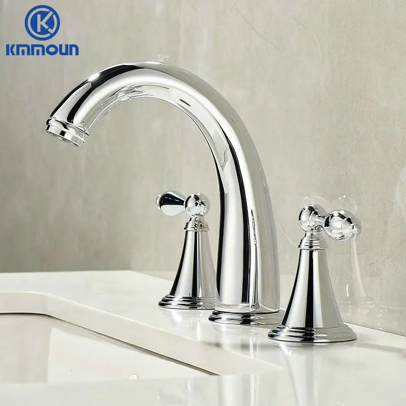 Deck Mounted Fixed Spout Bathroom Basin Faucet Hole