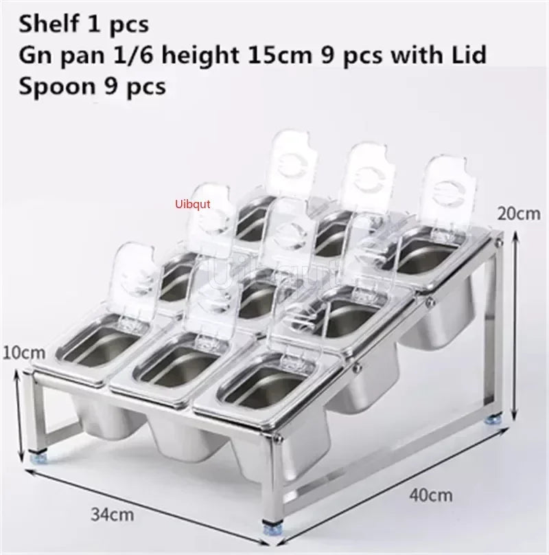 Stainless Steel Transparent Gn Pans Visible Food Exhibition