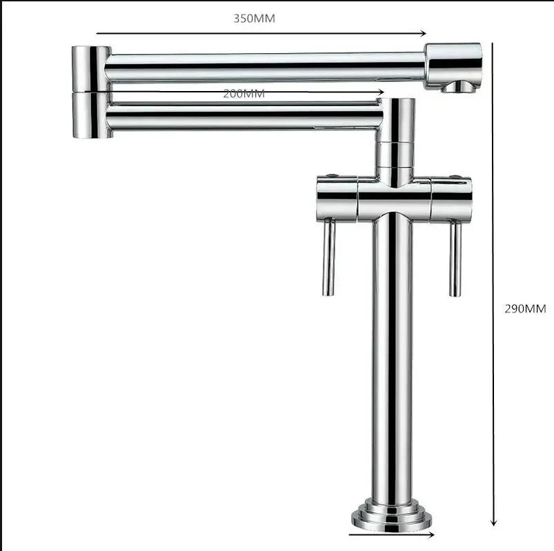 Faucet Solid Brass Crane Deck Mounted Sink Mixer