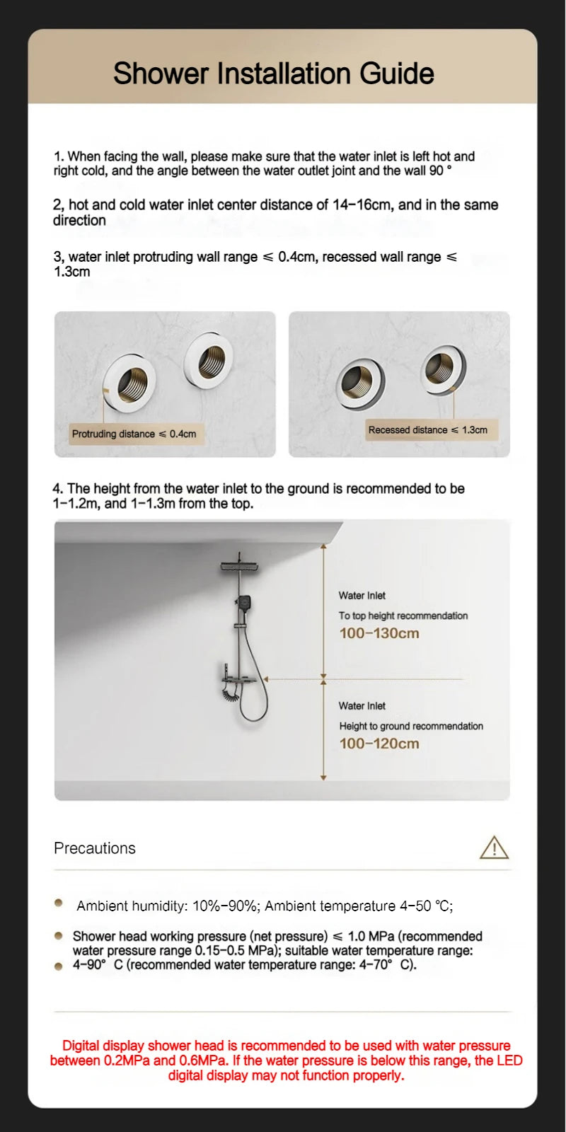 Bathroom Shower Full Digital Display Shower System Piano