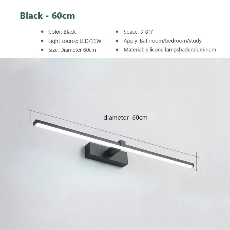 Modern Led Wall Light Bathroom Hardwares Wall Lamp