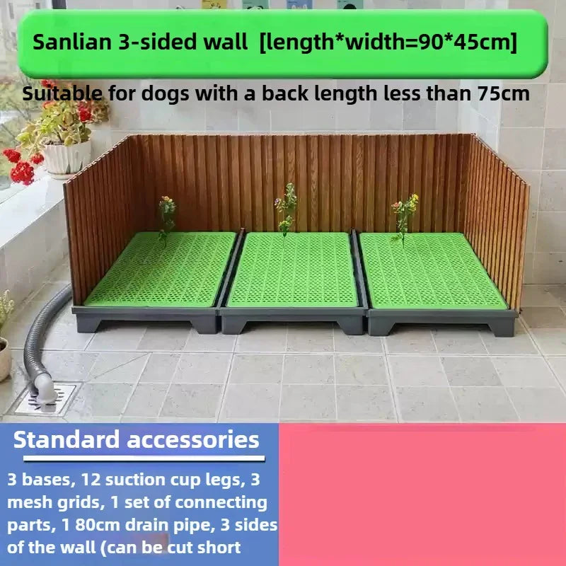 Flush Dog Toilet 28cm Enclosing Wall Large Dog