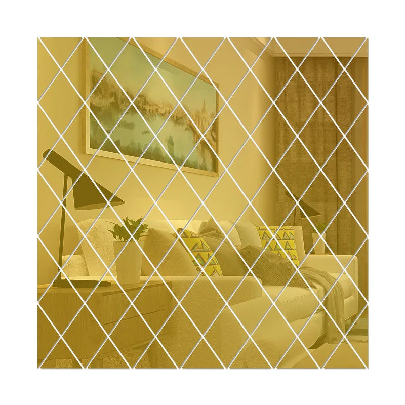 10/17/32/58pcs 3d Mirror Stickers Acrylic Triangles
