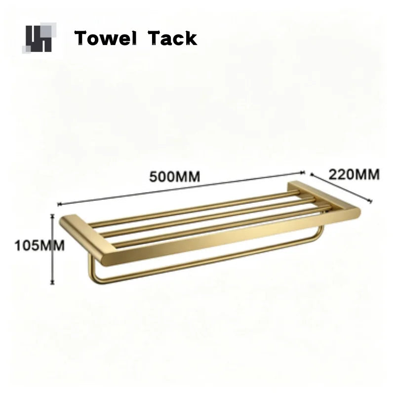 Brushed Gold Bathroom Toilet Brush Holder Toilet Paper