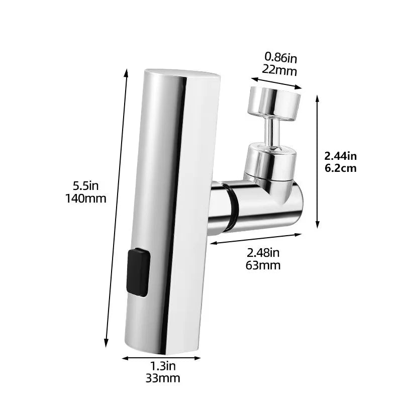 Universal Nozzle 360 Rotating Feather Waterfall Faucet